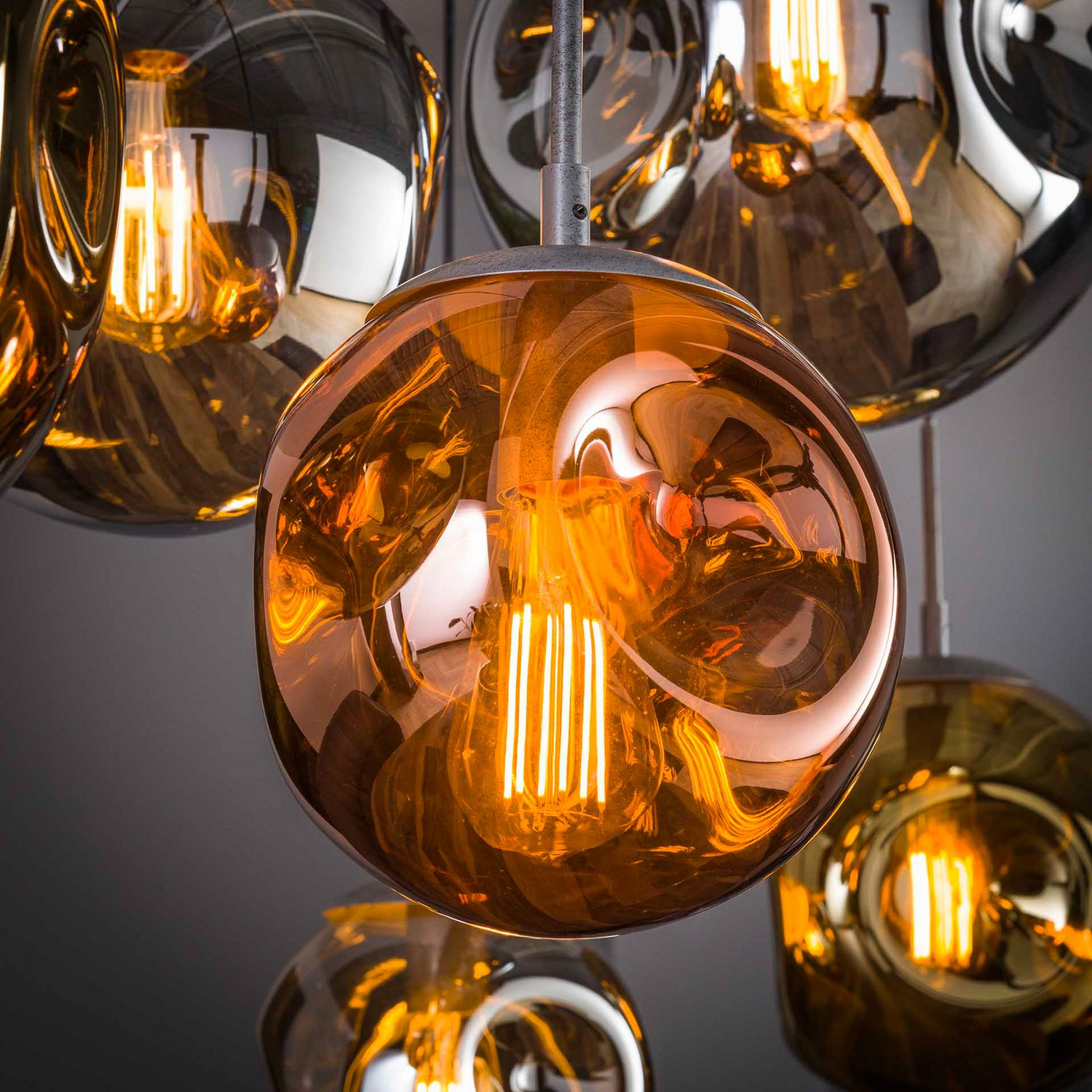 B-Ware Hängeleuchte Valerya Hängelampe Leuchte Lampe Licht E27 Glaskugeln Siebenflam36 - 8713244074585