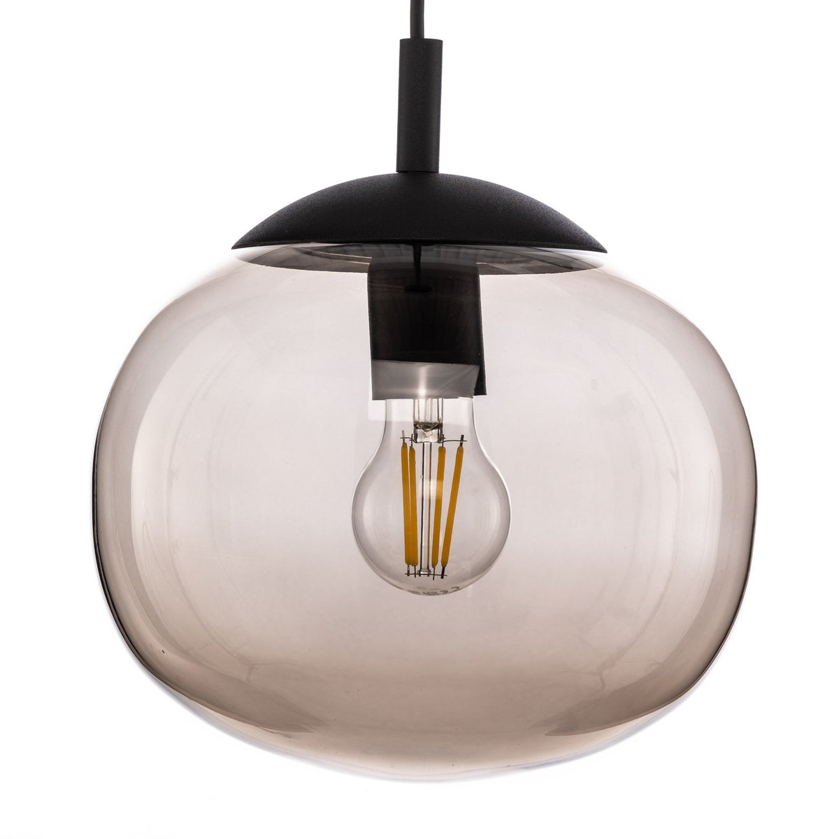 TK Lighting Vibe Hängeleuchte Pendelleuchte Glas braun transparent Lampenschirm - 5901780546762
