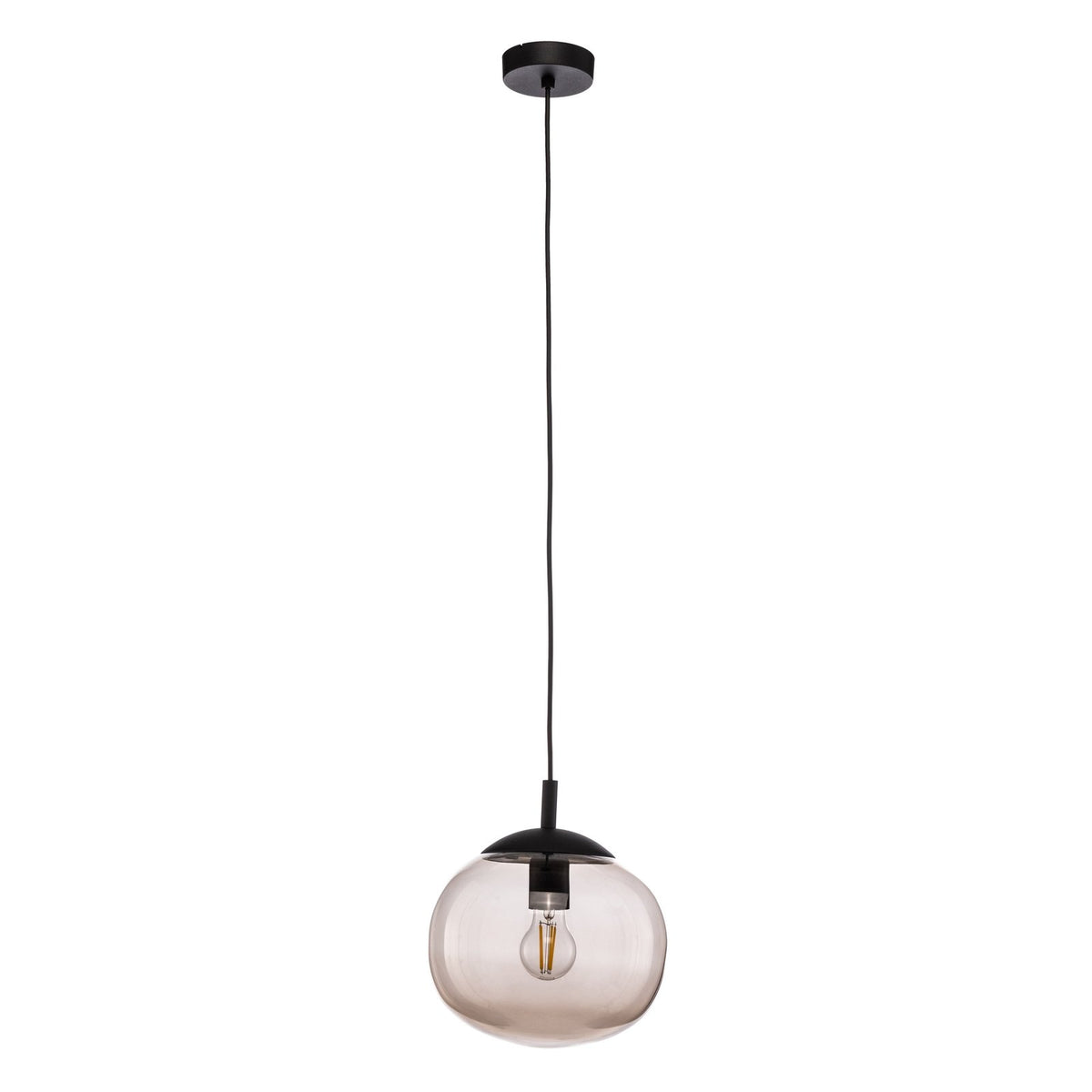 TK Lighting Vibe Hängeleuchte Pendelleuchte Glas braun transparent Lampenschirm - 5901780546762