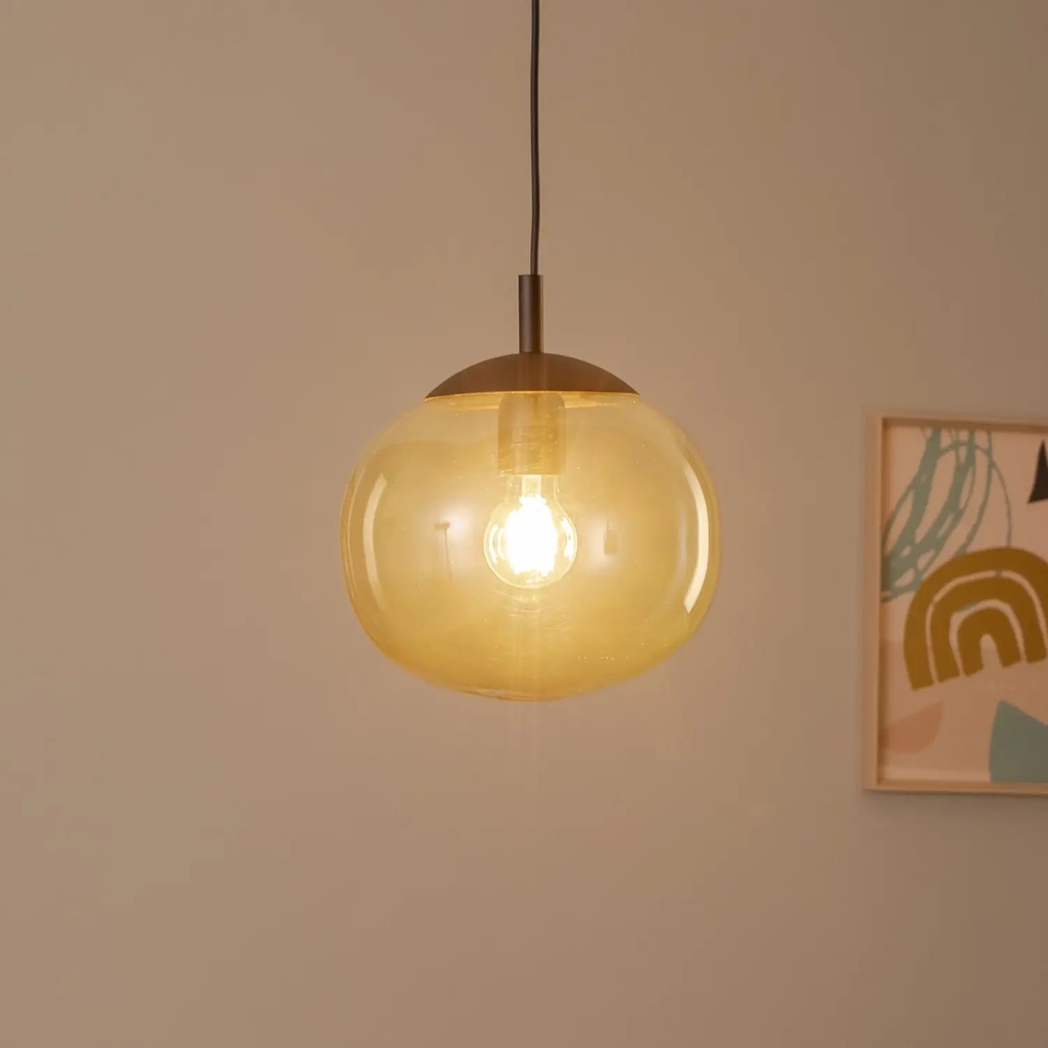 B-Ware Tk Lighting Vibe Hängeleuchte Pendelleuchte Glas Braun Transparent Siehe Text - 5901780546762