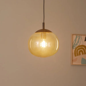 B-Ware Tk Lighting Vibe Hängeleuchte Pendelleuchte Glas Braun Transparent Lampenschirm
