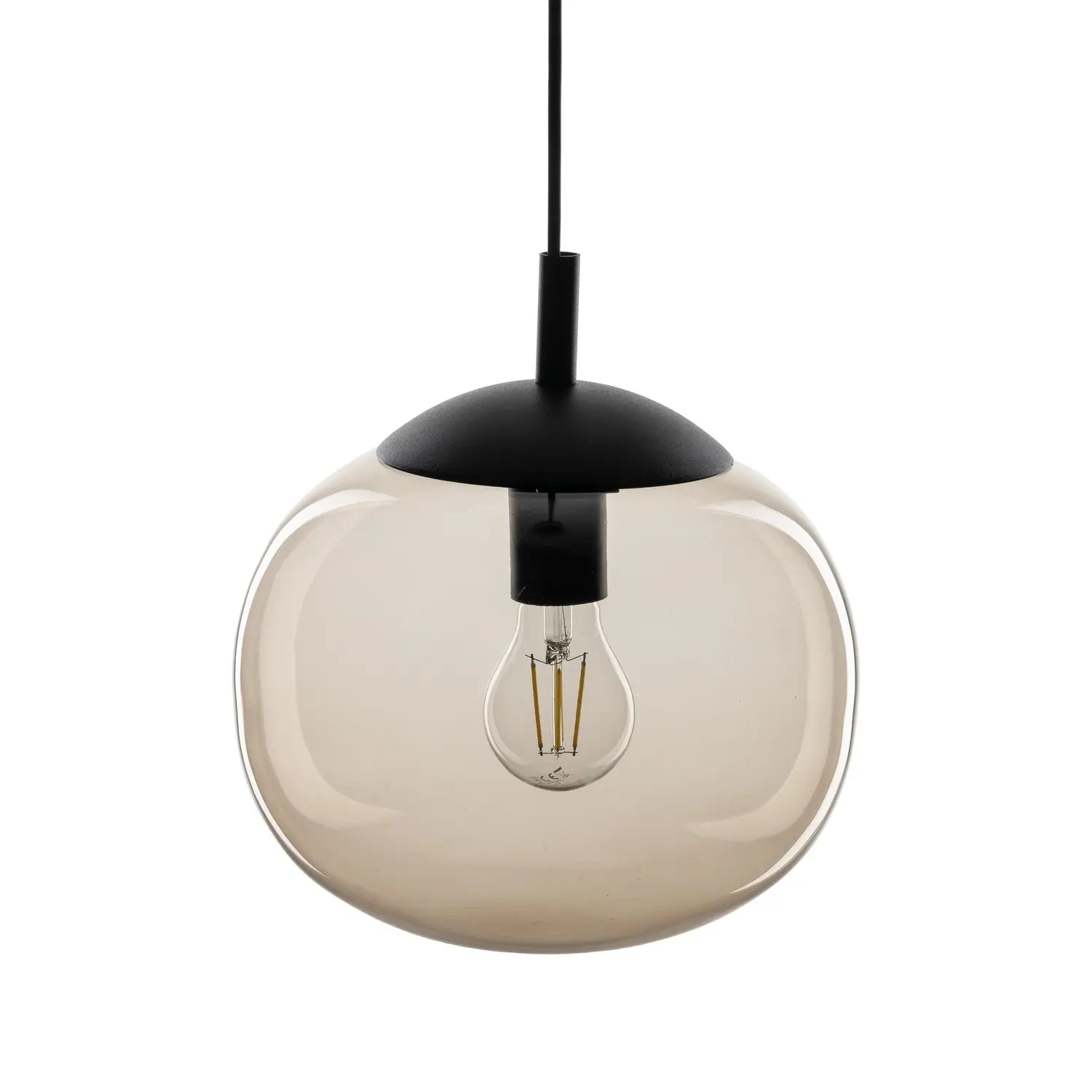 B-Ware Tk Lighting Hängeleuchte Pendelleuchte Vibe Glas Rauchfarben Schwarz Esszimmer - 5901780547035