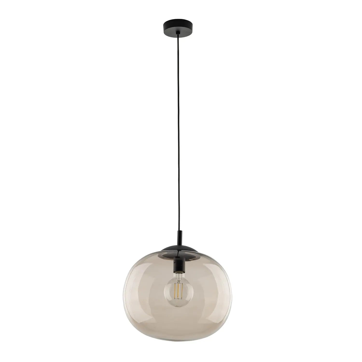 B-Ware Tk Lighting Hängeleuchte Pendelleuchte Vibe Glas Rauchfarben Schwarz Esszimmer - 5901780547035