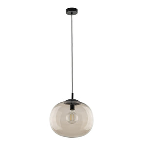 B-Ware Tk Lighting Hängeleuchte Pendelleuchte Vibe Glas Rauchfarben Schwarz Esszimmer