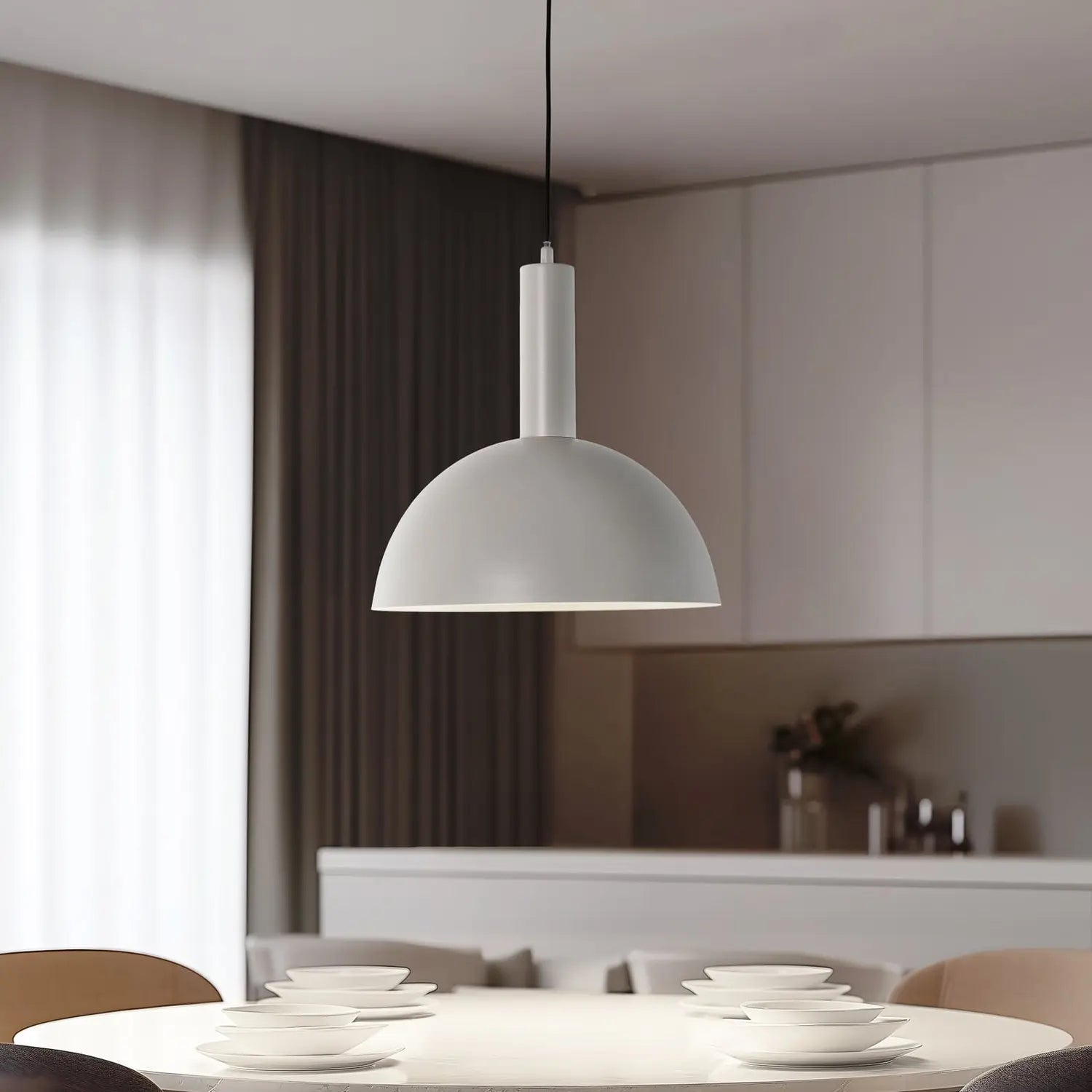 B-Ware Hängeleuchte Pendelleuchte Vitrum Cupola M Taupe Metall Lampe Dimmbar E27 Led - 5905143287224