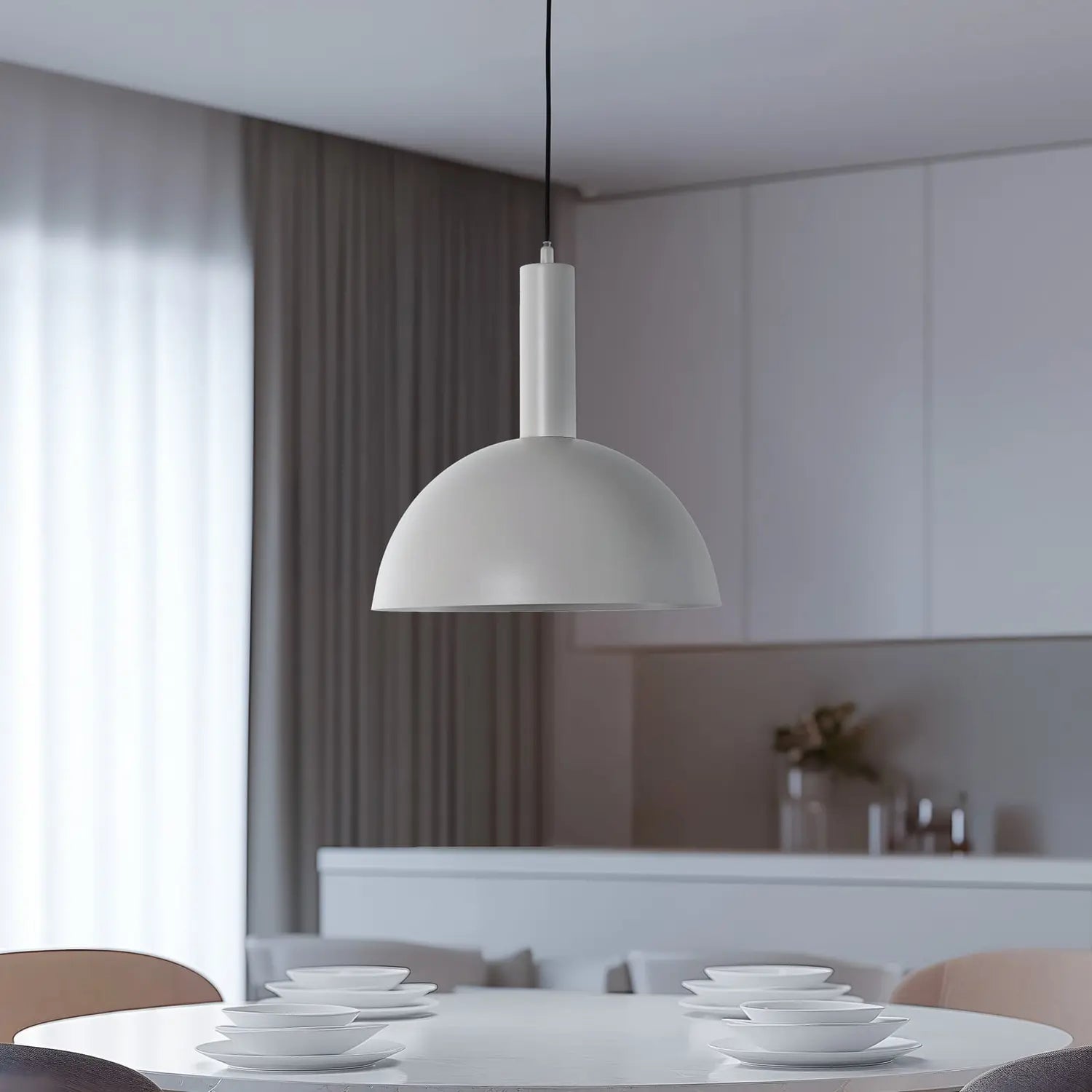 B-Ware Hängeleuchte Pendelleuchte Vitrum Cupola M Taupe Metall Lampe Dimmbar E27 Led - 5905143287224