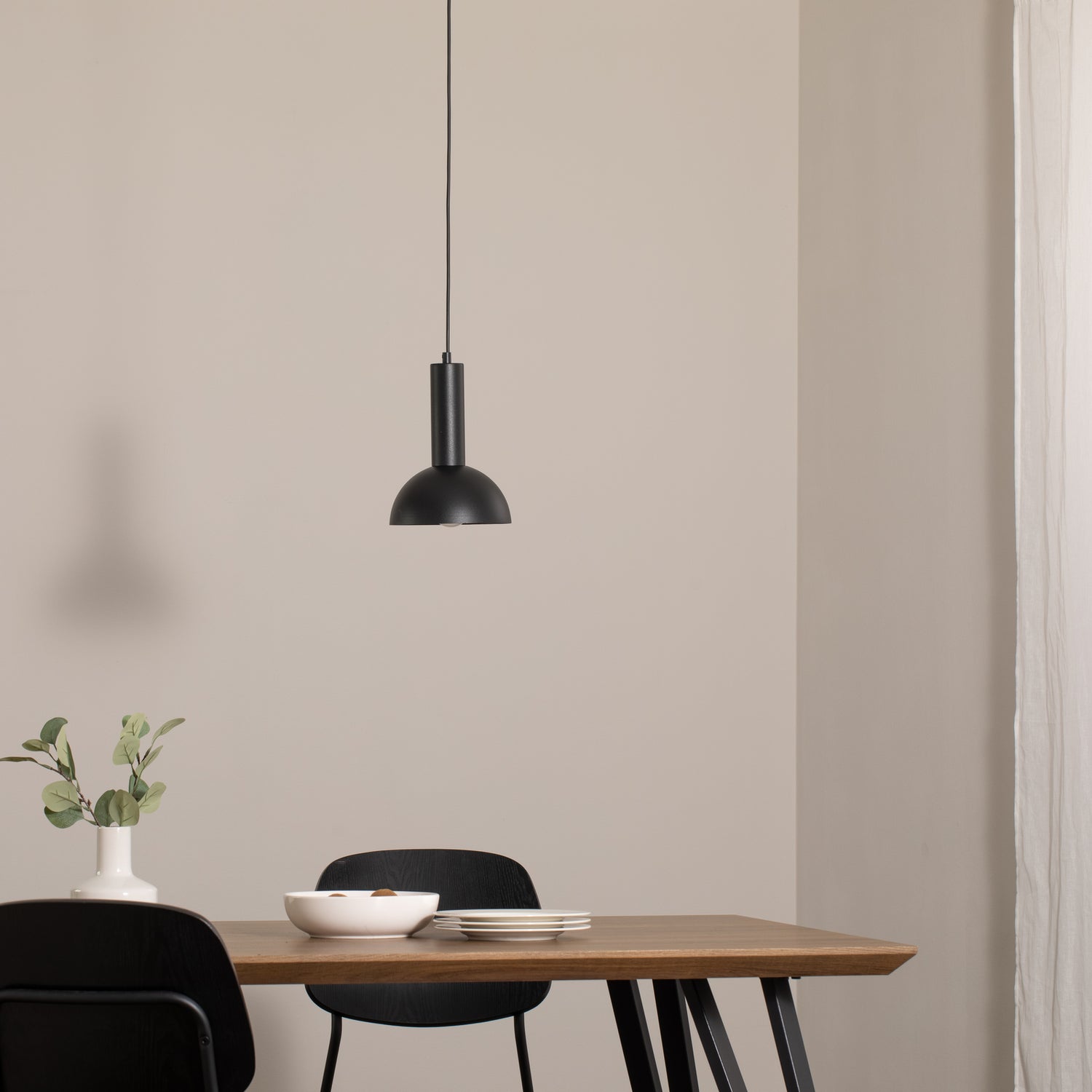 B-Ware Hängeleuchte Vitrum Pendelleuchte Cupola S Schwarz Stahl Halbrund ø 19cm E27 Led - 5905143287255