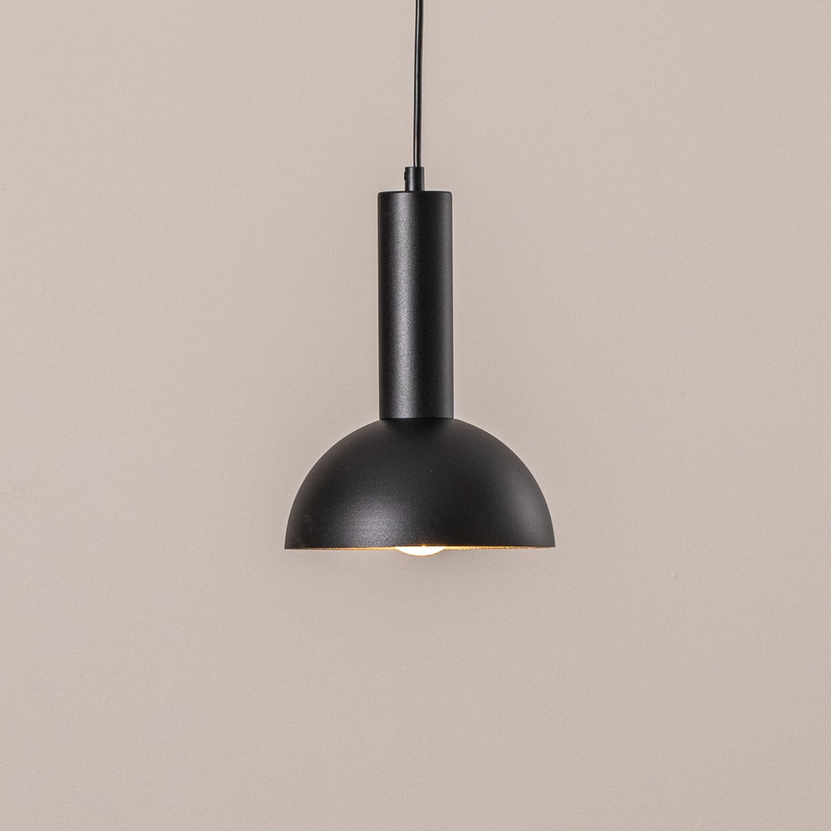 Hängeleuchte Vitrum Pendelleuchte Cupola S schwarz Stahl halbrund Ø 19cm E27 LED - 5905143287255