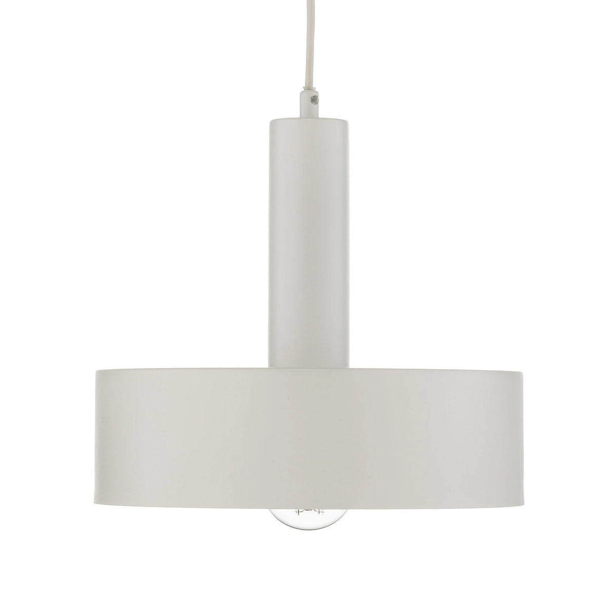 Hängeleuchte Vitrum Pendelleuchte Lampe rund weiß Zylinder Stahl  Ø 27 cm - 5905143287323