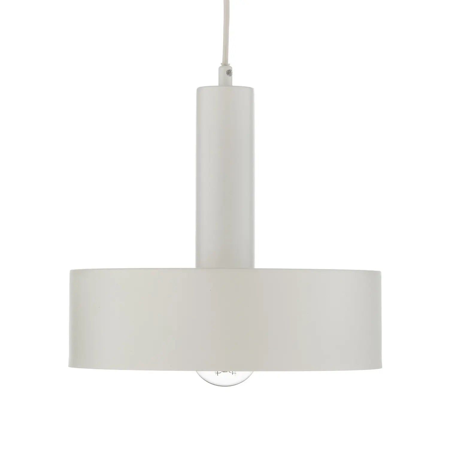 B-Ware Hängeleuchte Vitrum Pendelleuchte Lampe Rund Weiß Zylinder Stahl  ø 27 Cm - 5905143287323