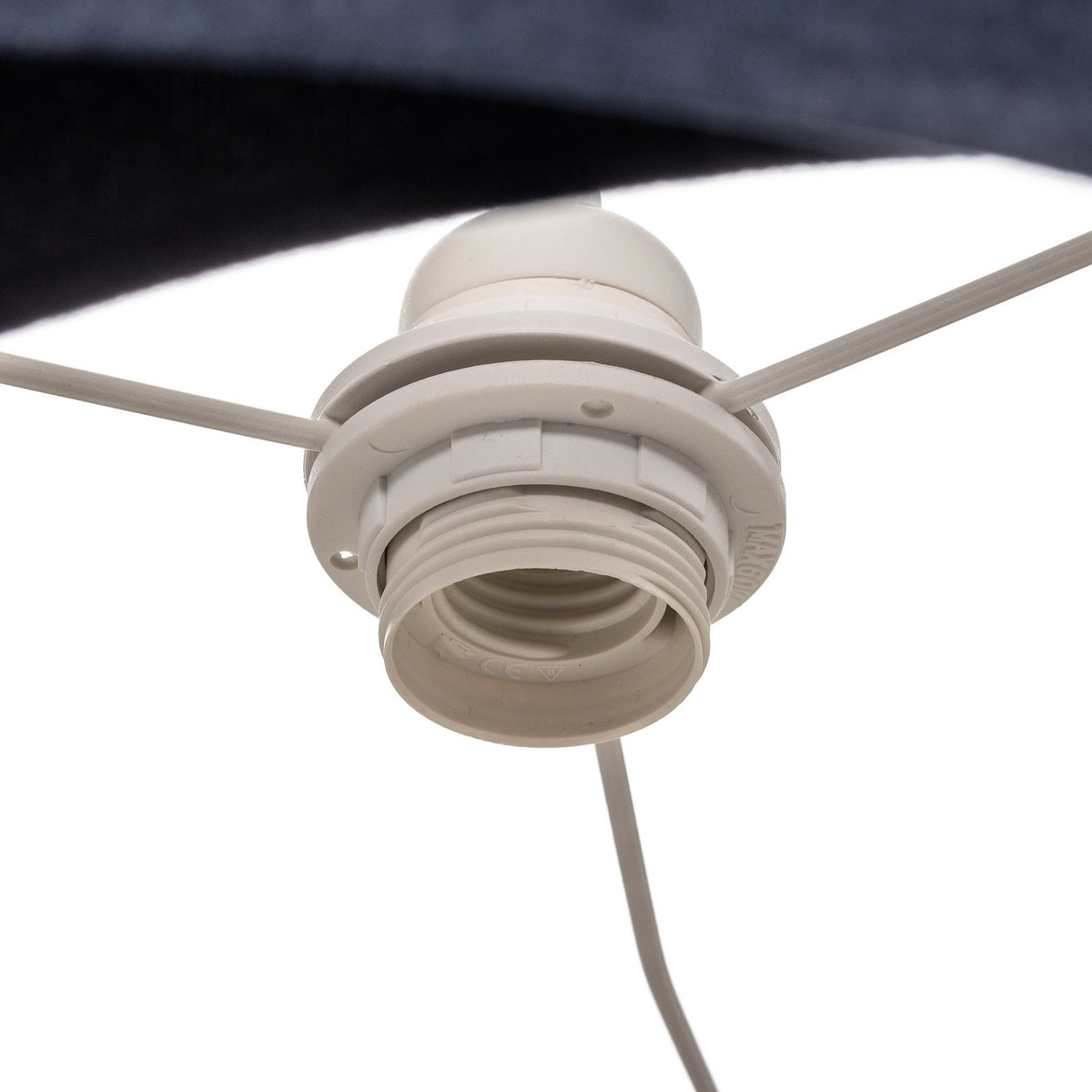 Hängeleuchte Pendelleuchte Vivien blau/silber Velours Deckenlampe Kunststoff - 5906742040128