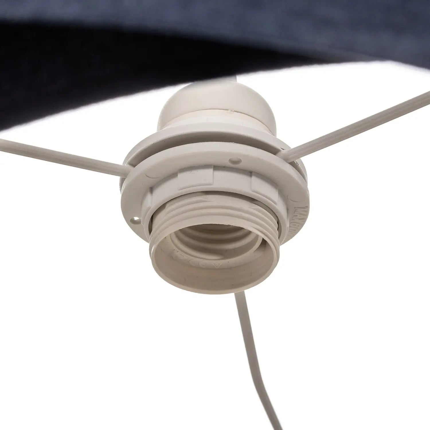 B-Ware Hängeleuchte Pendelleuchte Vivien Blau/Silber Velours Deckenlampe Kunststoff  - 5906742040128