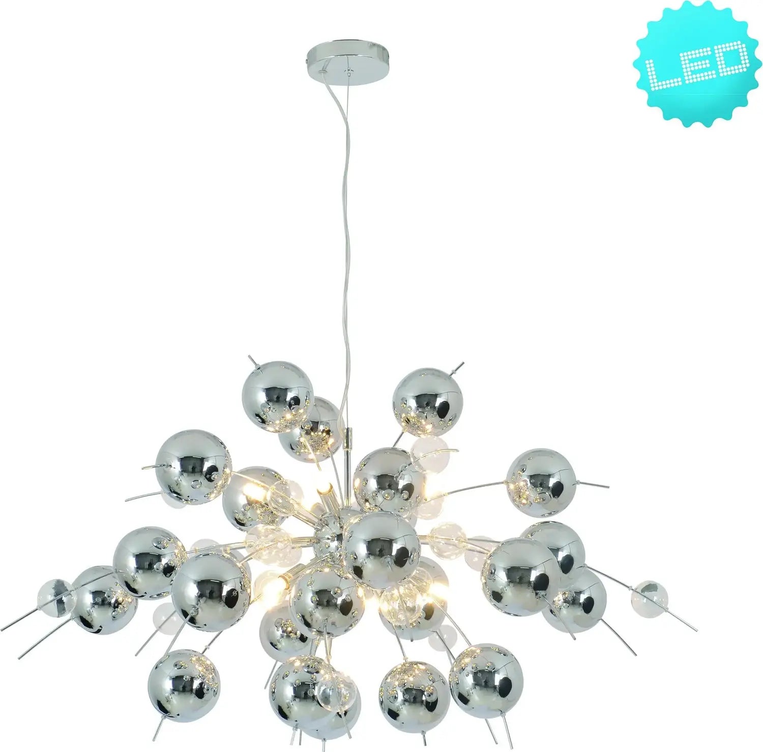 B-Ware Näve Hängeleuchte Pendelleuchte Led Glaslampe Wakusei Glas 10 Flammig G9 Ch26 - 4003222789384