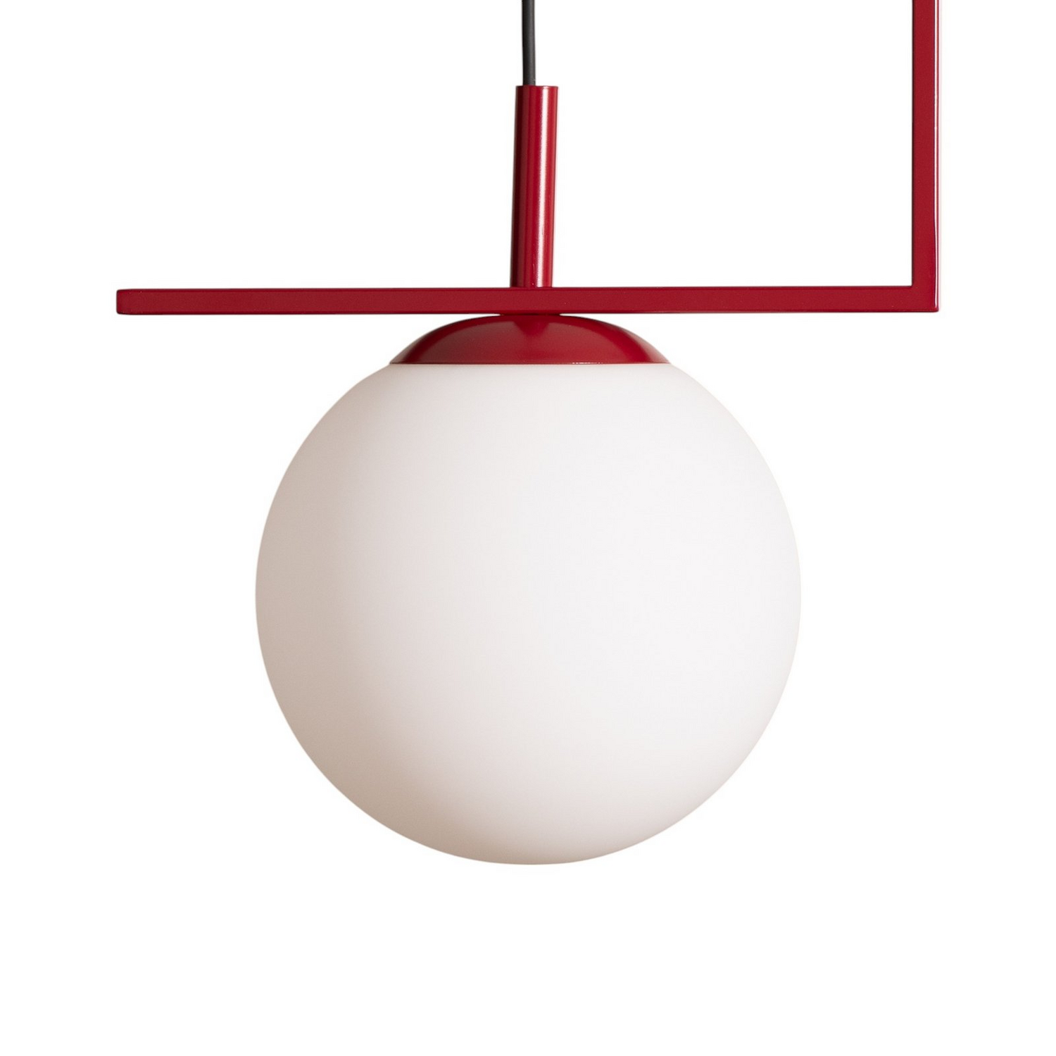 B-Ware Zac Hängeleuchte Pendelleuchte Opal Weinrot 2 Flammig Metall Glas Wohnzimmer - 5904798657406