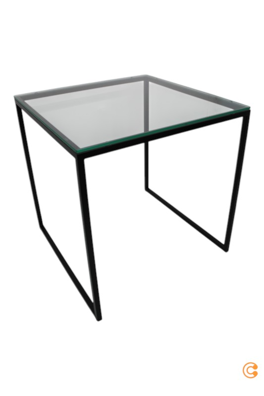 Hans Hansen Less H 22/2 Beistelltisch Möbel Tisch Beistelltisch Schwarz Glas B-Ware