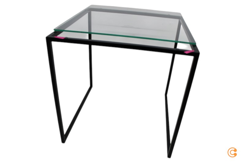 Hans Hansen Less H 22/2 Beistelltisch Möbel Tisch Beistelltisch Schwarz Glas B-Ware