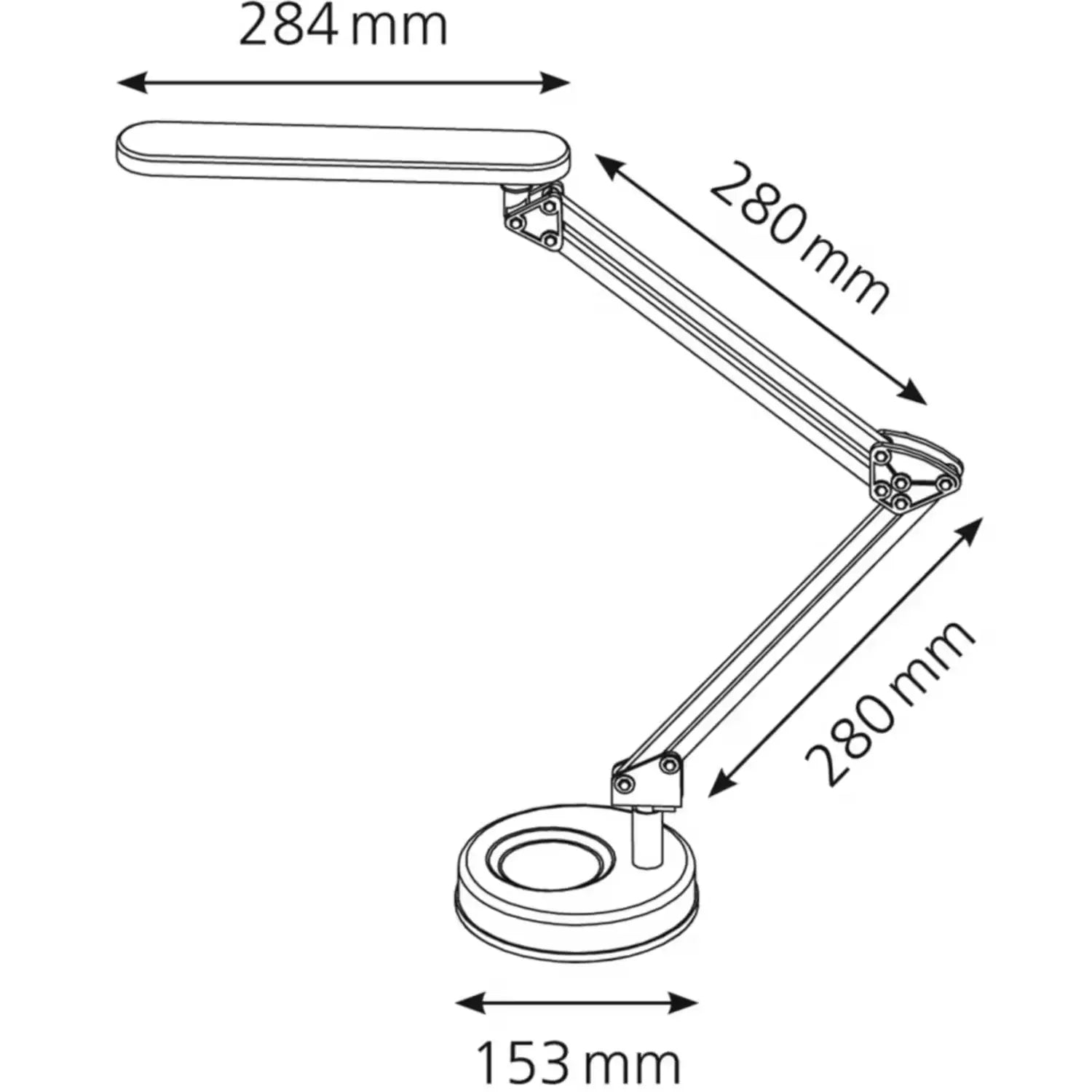 B-Ware Hansa Schreibtischleuchte Lampe Led Schwarz Aluminium Verstellbar 5000 K 6 W 60cm