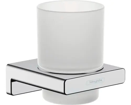 B-Ware Hansgrohe Zahnputzbecher Becher Add Storis Wandmontage Chrom Glas Glänzend - 4059625297070