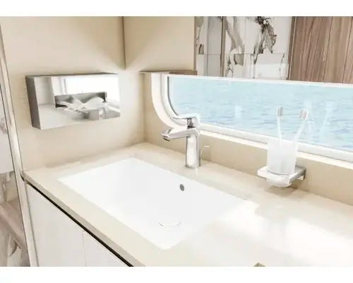 B-Ware Hansgrohe Zahnputzbecher Becher Add Storis Wandmontage Chrom Glas Glänzend - 4059625297070