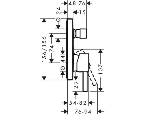 B-Ware Armatur Mischbatterie Hansgrohe Badewannenarmatur Finoris Unterputz Weiß Matt  - 4059625357651