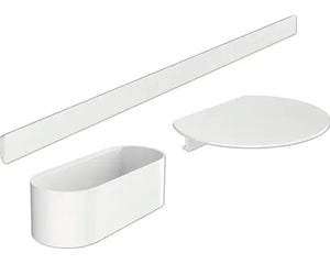 B-Ware Hansgrohe Badset Badewannenset Ablage Duschkorb Halterung Wall Storis Weiß Matt
