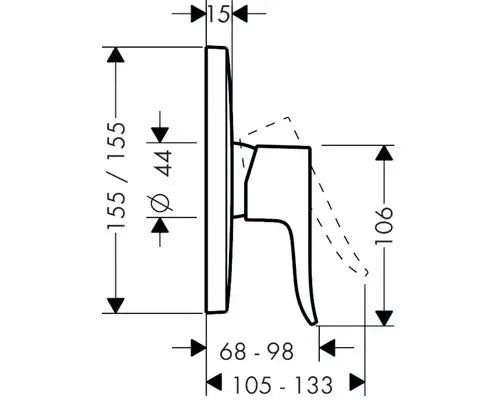 B-Ware Hansgrohe Duscharmatur Badarmatur Unterputz Metris Einhebelmischer Chrom - 4011097748467