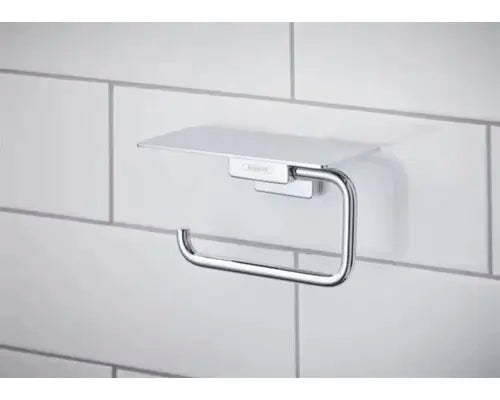 B-Ware Hansgrohe Toilettenpapierhalter Klopapierhalter Add Storis Ablage Chrom Glänzend - 4059625296684