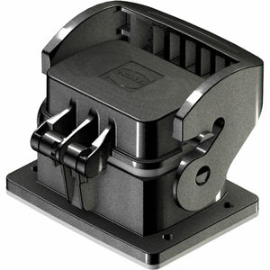 B-Ware Harting Anbaugehäuse Gehäuse Kunststoff Schwarz 6 B Längsbügel Klappdeckel