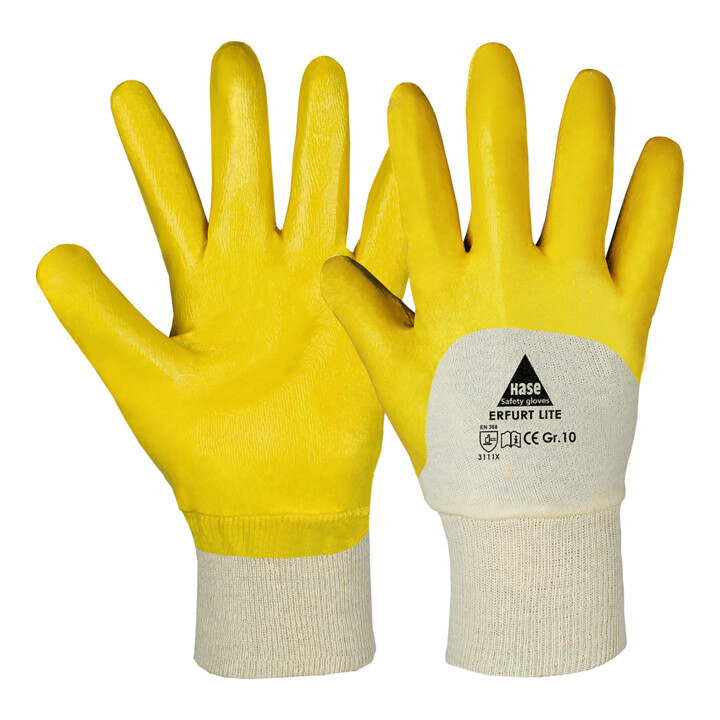 B-Ware Hase Erfurt Lite Nitrilhandschuh Arbeitshandschuh Größe 10 Baumwolle 24 Paar - 4018949901407