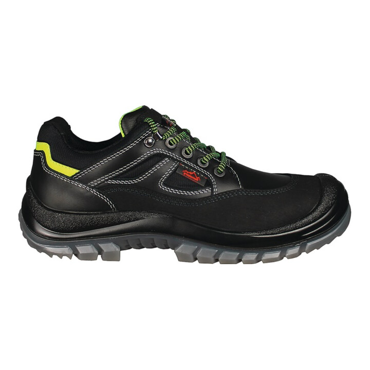 Hase Sicherheitshalbschuh Arbeitsschuh S3 Rindleder Schwarz Neongrün Größe 45 B-Ware - 4018949791459