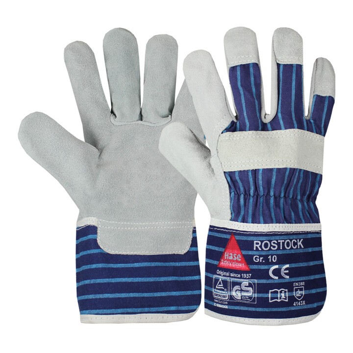 Hase Rostock Arbeitshandschuh Aus Rindspaltleder Arbeits Handschuhe Handschuhe   B-Ware - 4018949444409