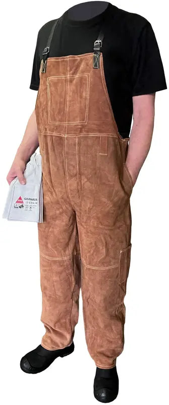 B-Ware Hase Latzhose Arbeitshose Schweißerhose Bury Brown Größe L - 4018949401761