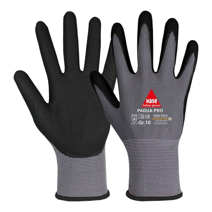 B-Ware Hase Sicherheitshandschuhe Montagehandschuhe Arbeitshandschuhe Polyester Größe 8 - 4018949508637