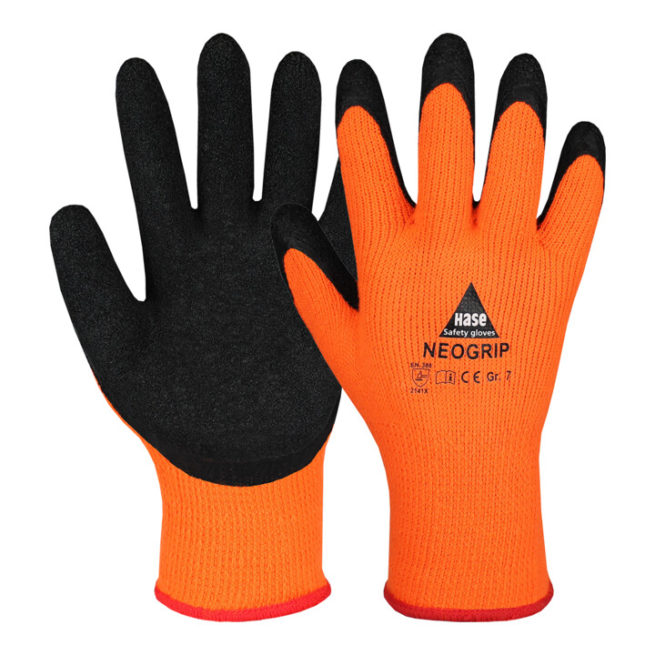 B-Ware Hase Strickhandschuhe Montagehandschuh Neogrip Orange Größe 8 Polyacrylstrick - 4018949600089