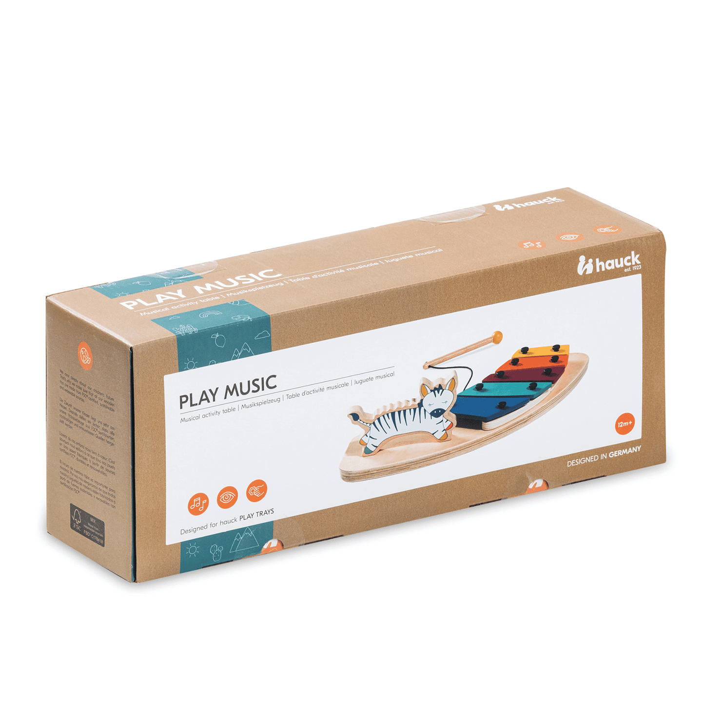 B-Ware Hauck Spielaufsatz Musikspielzeug Xylophon Zebra Holz Natur Hochstuhl Zubehör