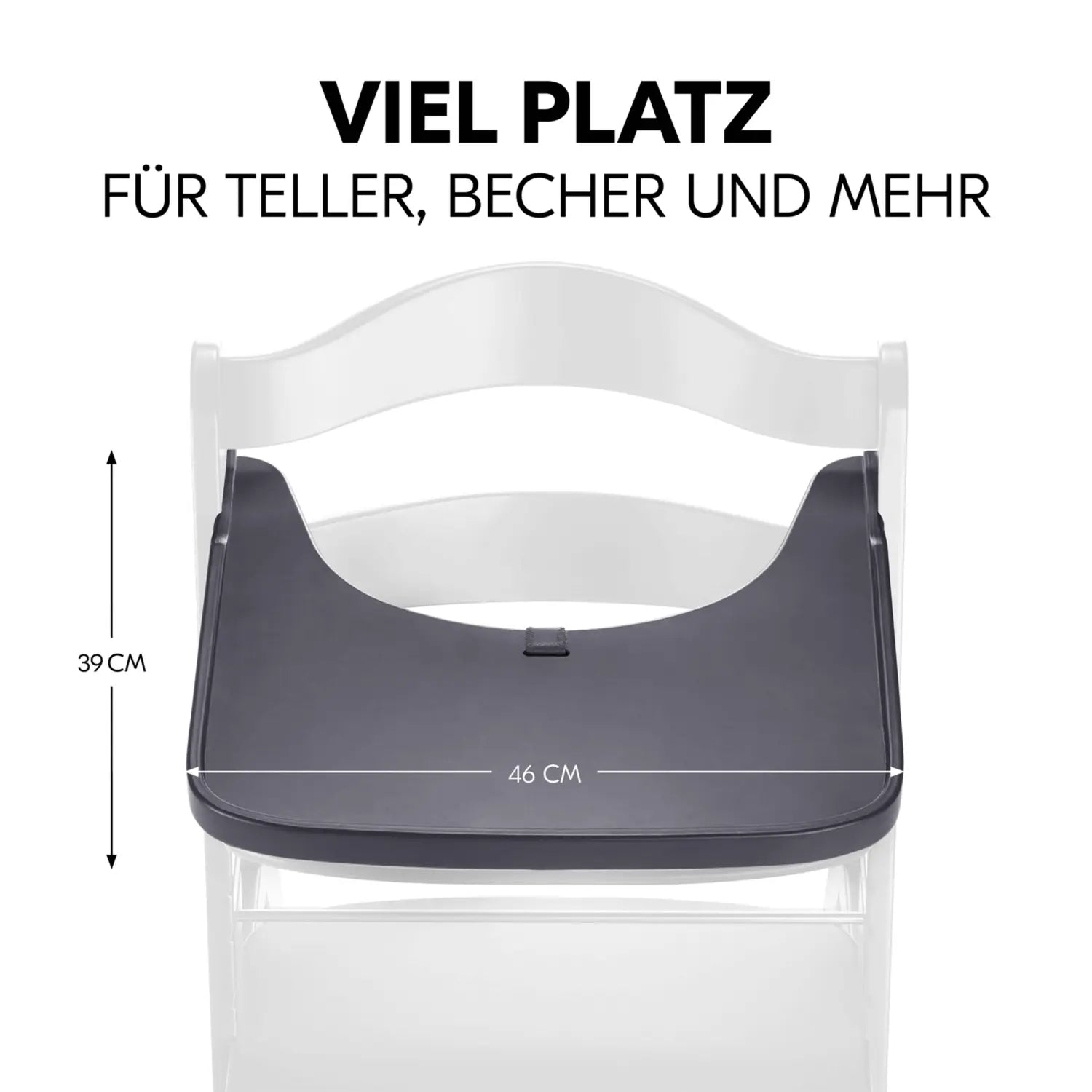 B-Ware Hauck Tablett Holzbrett Ablage Alpha Beta Hochstuhl Zubehör Dunkelgrau - 4007923550564