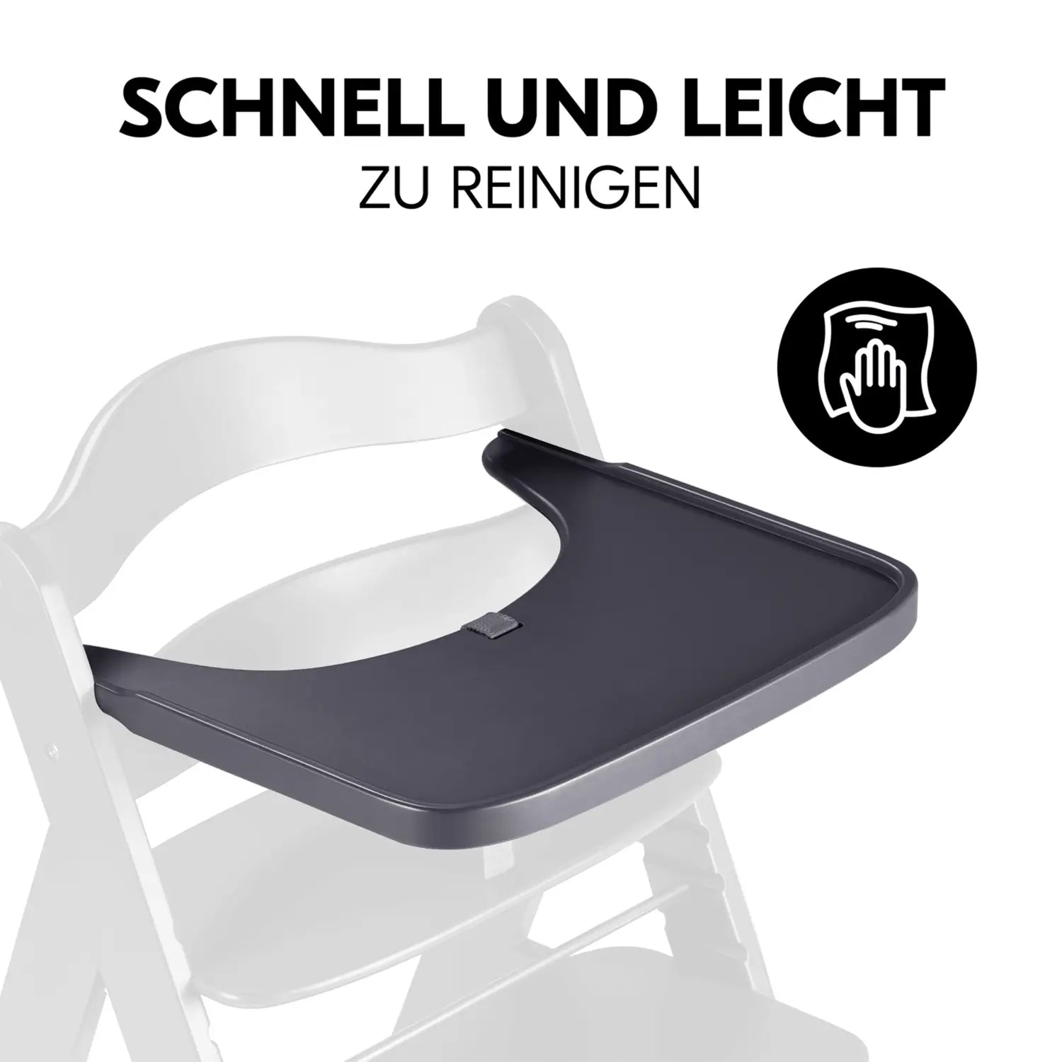 B-Ware Hauck Tablett Holzbrett Ablage Alpha Beta Hochstuhl Zubehör Dunkelgrau - 4007923550564