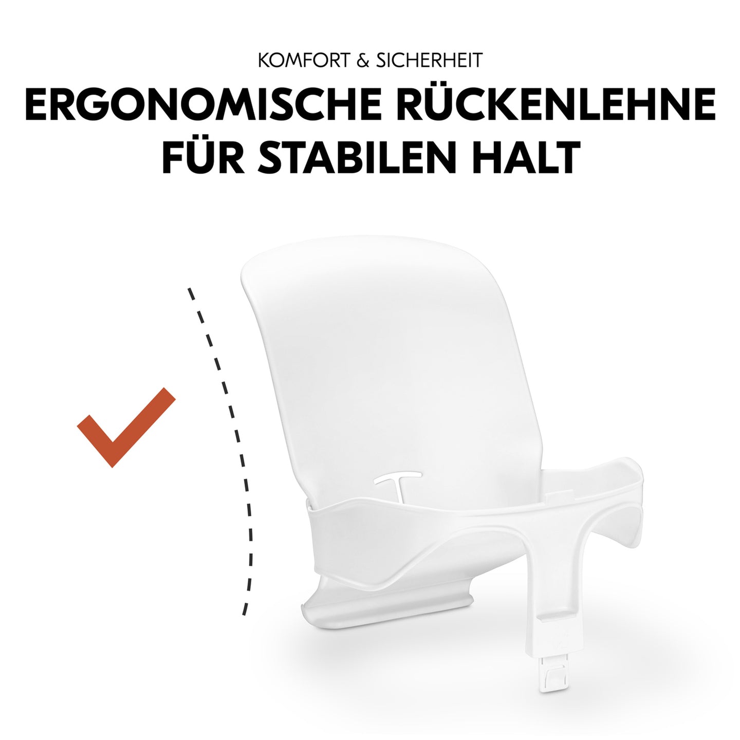 hauck Babysitz Sitz Hochstuhl weiß Holzhochstuhl Breitenverstellung ab 6 Monate - 2000586678400
