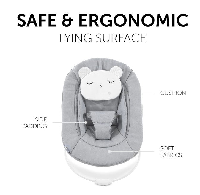 B-Ware Hauck Neugeborenenaufsatz Wippe Hochstuhl Bouncer 2in1 Pastell Bear - 4007923661833