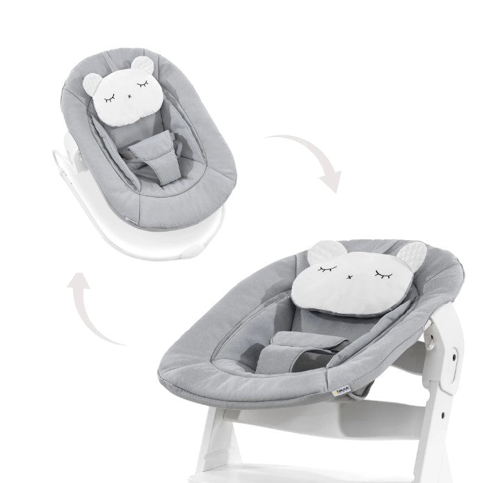 B-Ware Hauck Neugeborenenaufsatz Wippe Hochstuhl Bouncer 2in1 Pastell Bear - 4007923661833