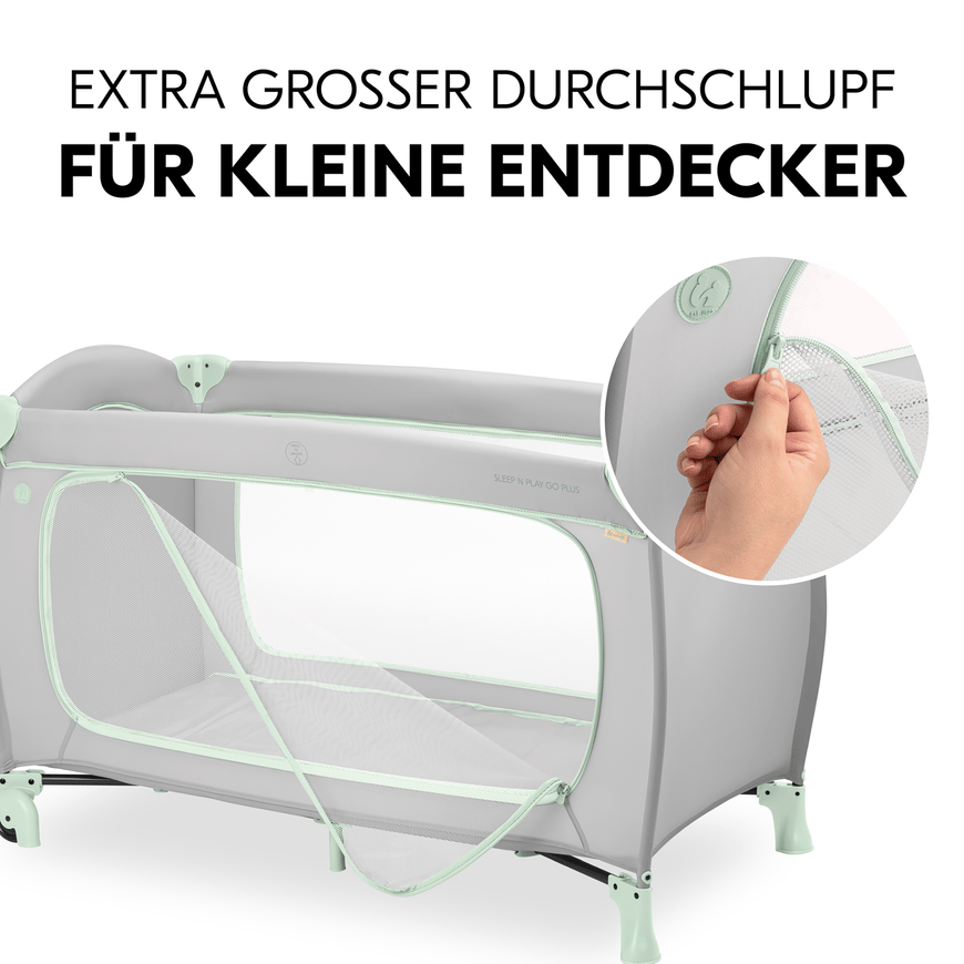B-Ware Hauck Sleep N Play Go Plus Beistellbett Reisebett Babybett Dusty Mint Faltbar - 4007923600887