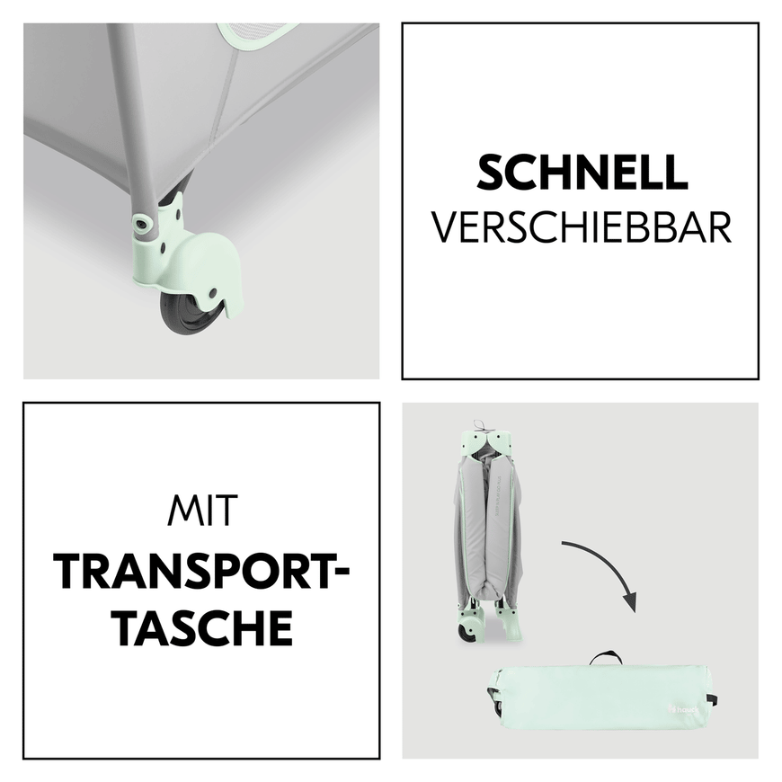 B-Ware Hauck Sleep N Play Go Plus Beistellbett Reisebett Babybett Dusty Mint Faltbar - 4007923600887