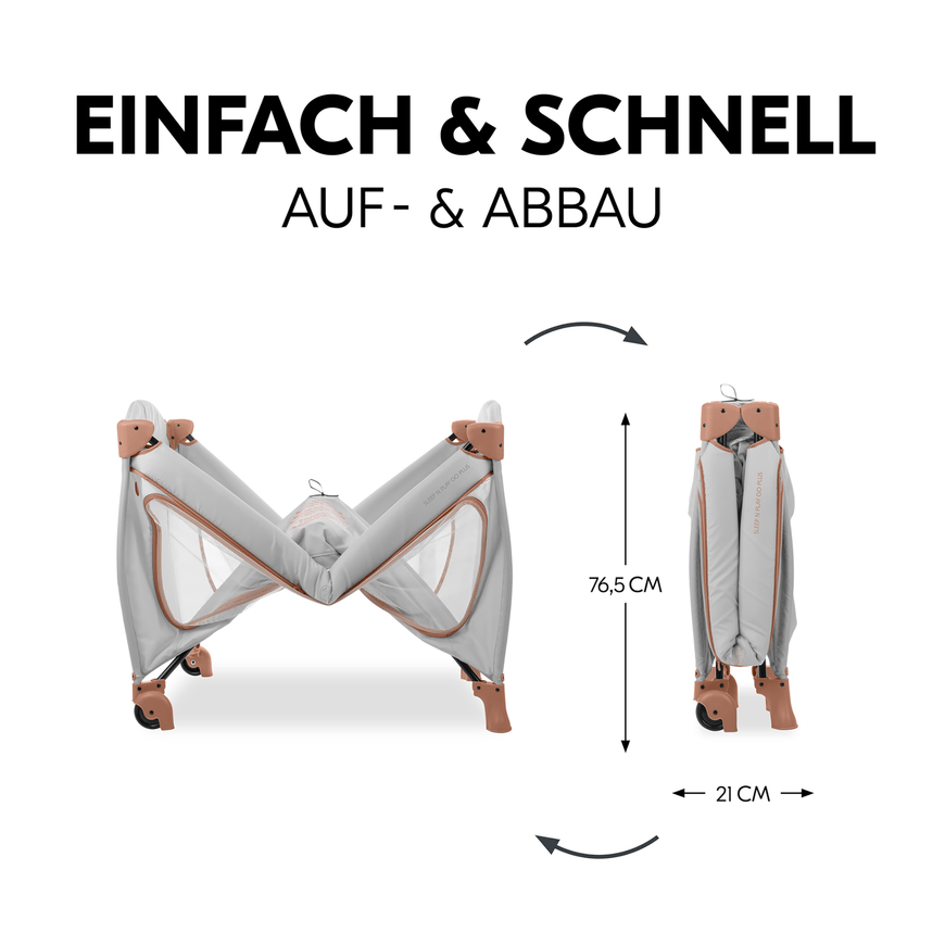 Hauck Sleep N Play Go Plus Reisebett Beistellbett Babybett Staub Kork Faltbar - 4007923600900