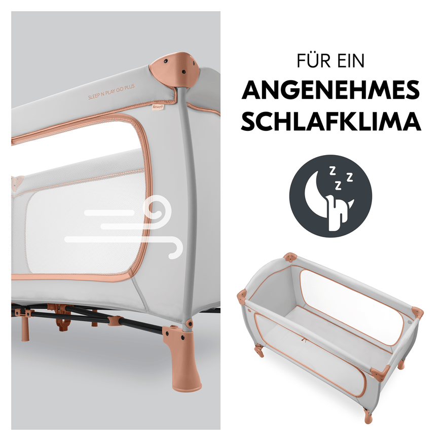 Hauck Sleep N Play Go Plus Reisebett Beistellbett Babybett Staub Kork Faltbar  B-Ware - 4007923600900