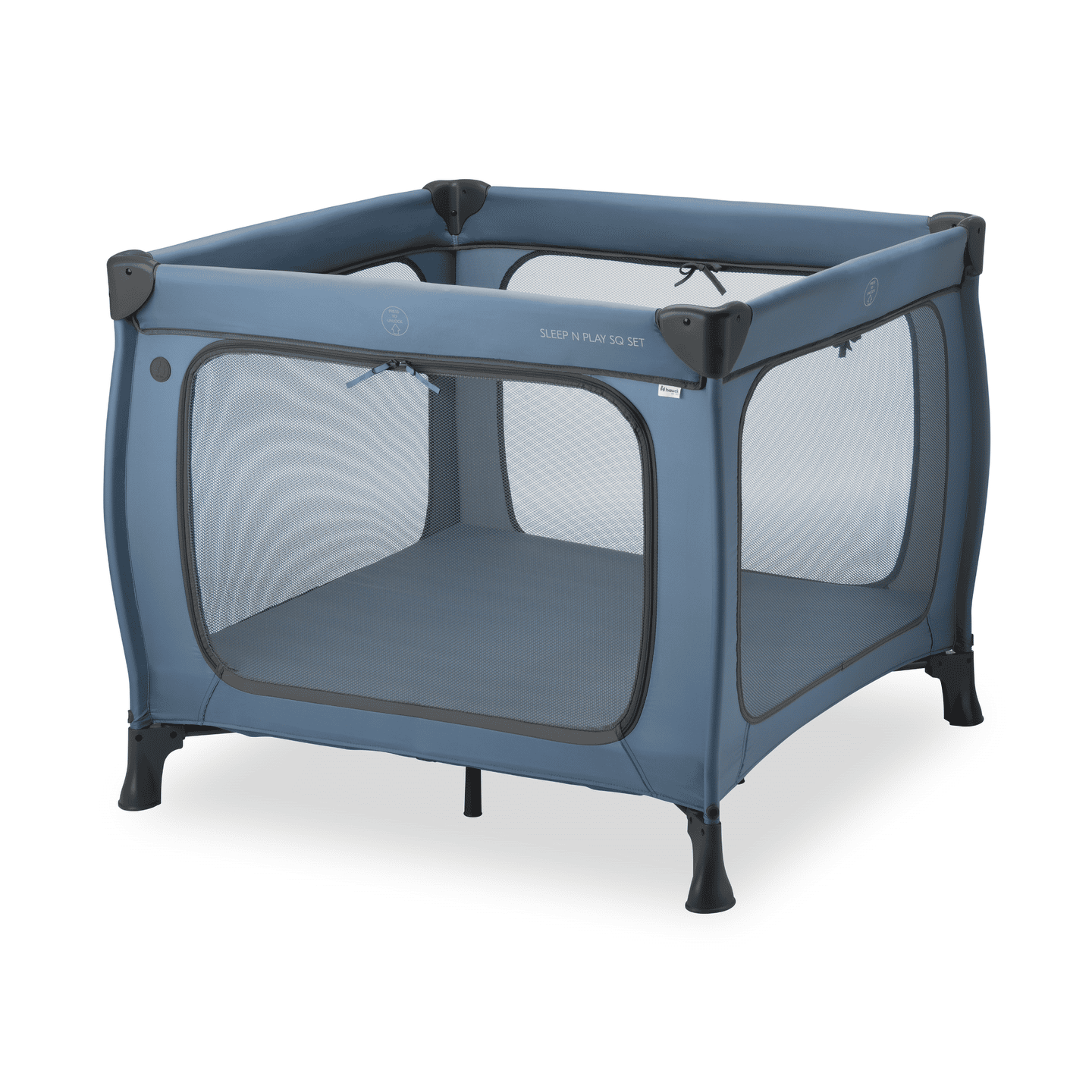 B-Ware Hauck Reisebett Laufstall Babybett Sleep N Play Sq Dark Blue Matratze Transport