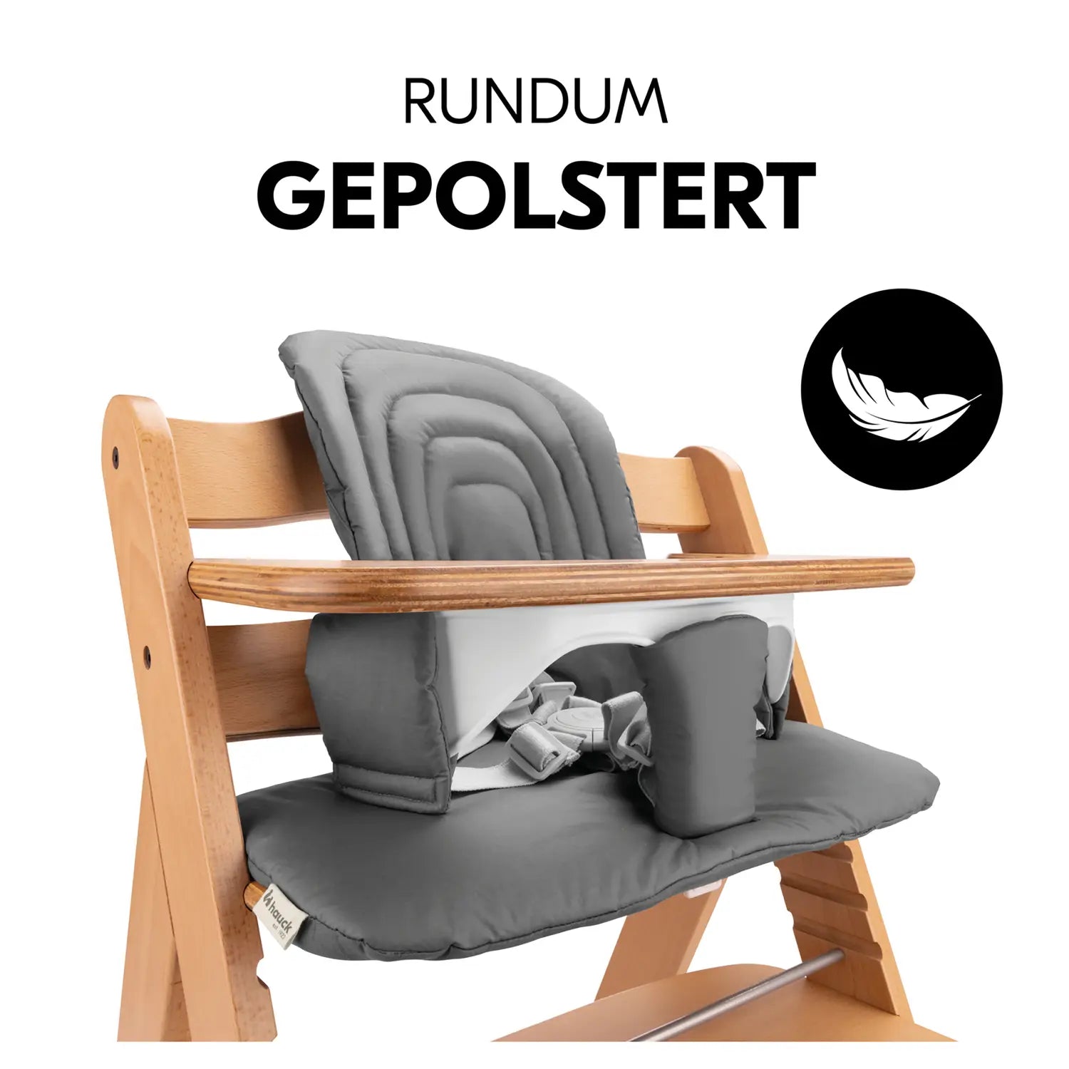B-Ware Hauck Sitzkissen Kissen Hochstuhl Polster Dark Grey Alpha Beta Arketa Holzstuhl - 4007923667804