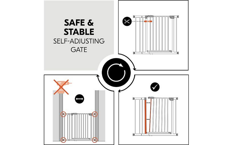 B-Ware Hauck Türschutzgitter Schutzgitter Clear Step Autoclose 2 Set Verlängerung W867 - 4007923597491