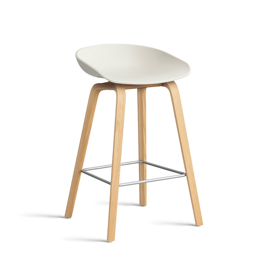 Hay Barhocker Hocker Stuhl Eiche Edelstahl Kunststoffgleiter Siehe Text/Foto B-Ware - 5710441346852