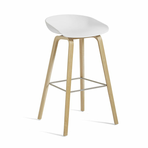 B-Ware Hay About A Stool Aas 32 Hocker Sitz H 75 Cm Eiche Lackiert Edelstahl White 2.0