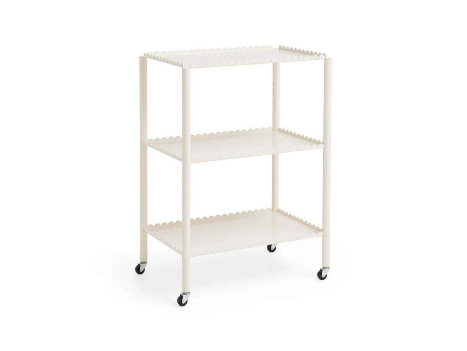 B-Ware Hay Arcs Trolley Servierwagen Rollwagen Küchentrolley 3 Ablagen Hoch Eggshell  - 5710441340492